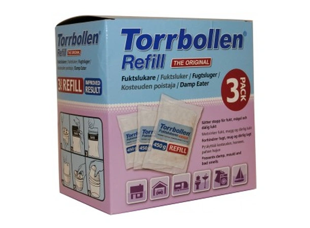 TORRBOLLEN Refill til fuktsluker, 3-pack